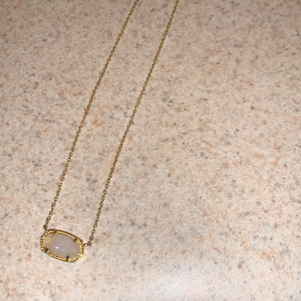 Kendra Scott Gold Elisa Iridsecent Drusy Necklace
